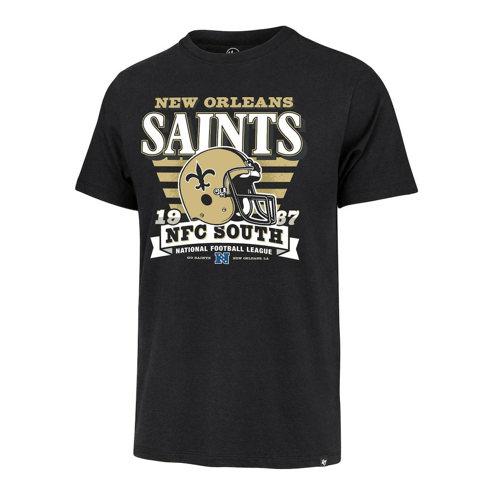 New Orleans Saints '47 Stripe Splash Franklin Throwback T-Shirt - Black outlet
