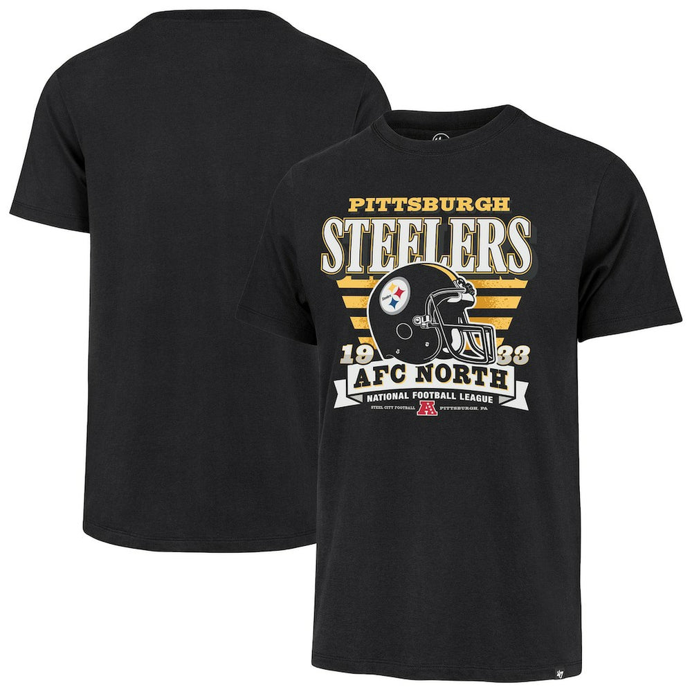 Pittsburgh Steelers '47 Stripe Splash Franklin Throwback T-Shirt - Black outlet