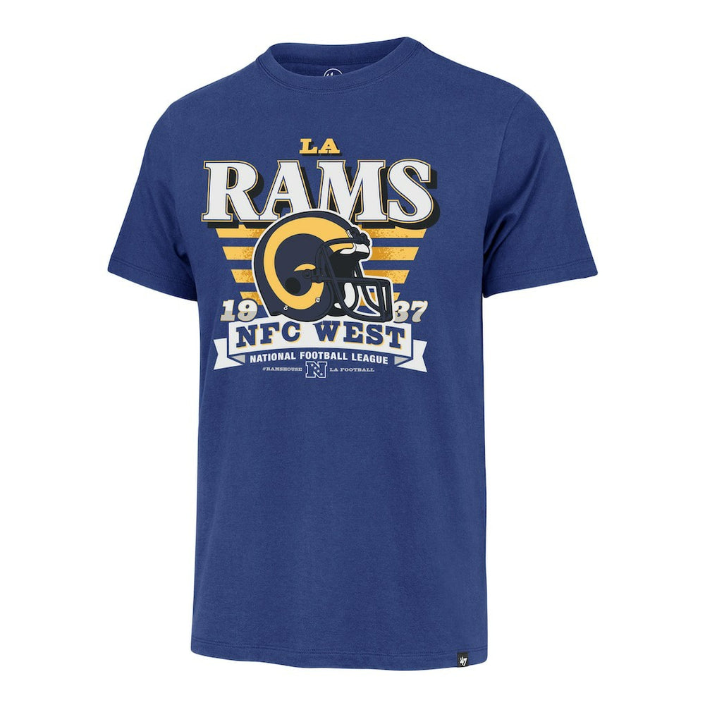 Los Angeles Rams '47 Stripe Splash Franklin Throwback T-Shirt - Royal for sale