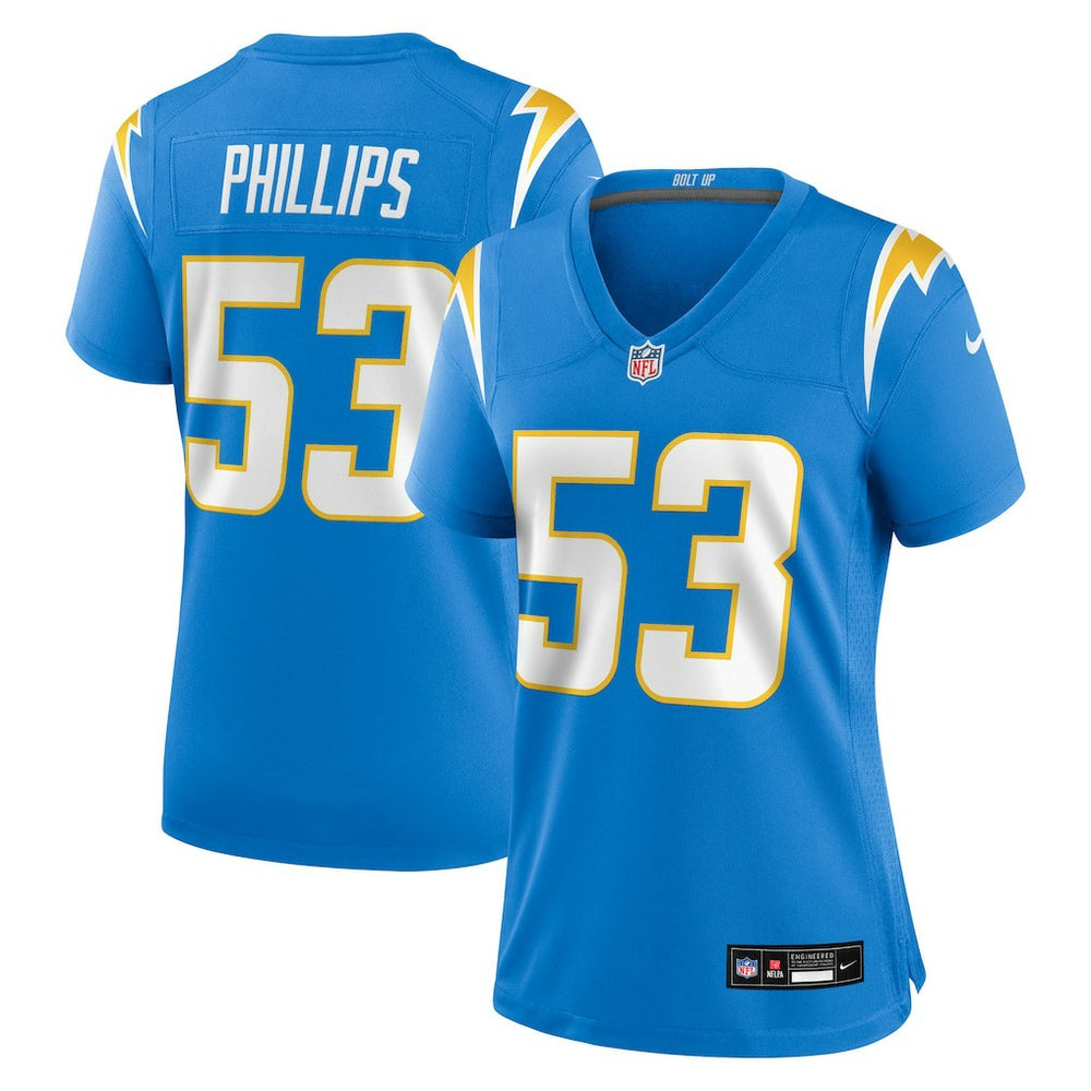 Del'Shawn Phillips Los Angeles Chargers Women's Team Game Jersey - Powder Blue online