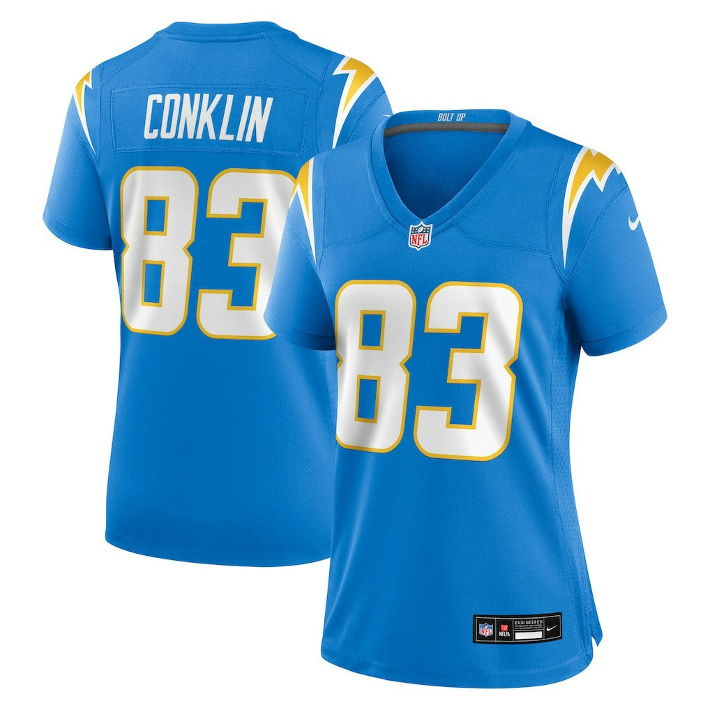 Tyler Conklin Los Angeles Chargers Women's Team Game Jersey - Powder Blue on sale