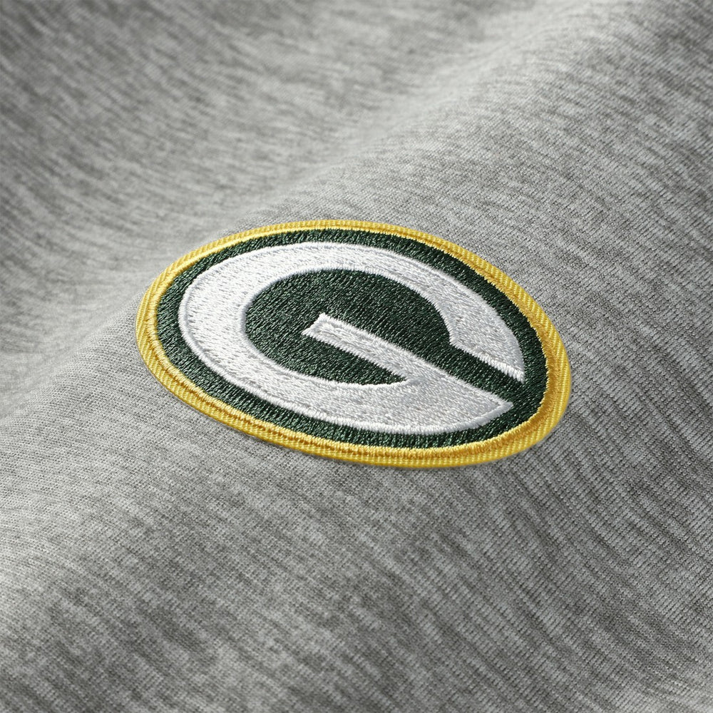 Green Bay Packers Antigua Urgent Pullover Hoodie - Heather Gray/Black discount
