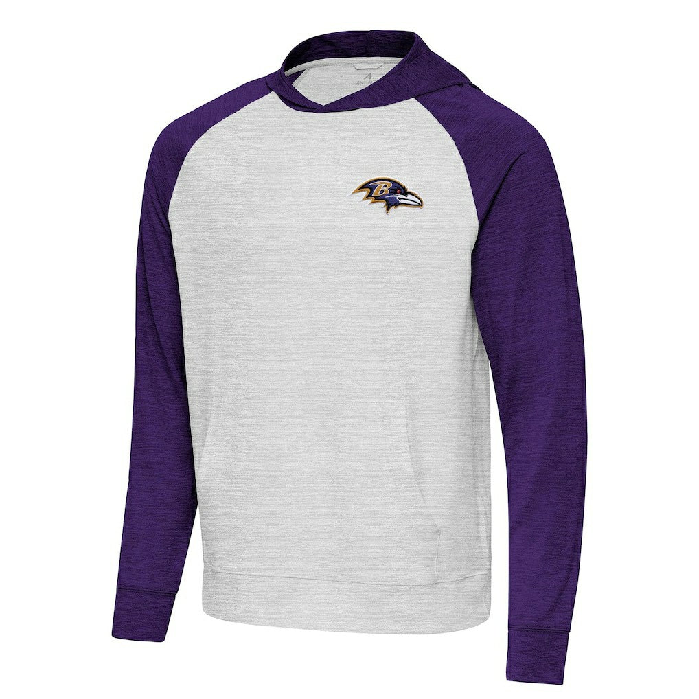 Baltimore Ravens Antigua Urgent Pullover Hoodie - Purple/Gray cheap
