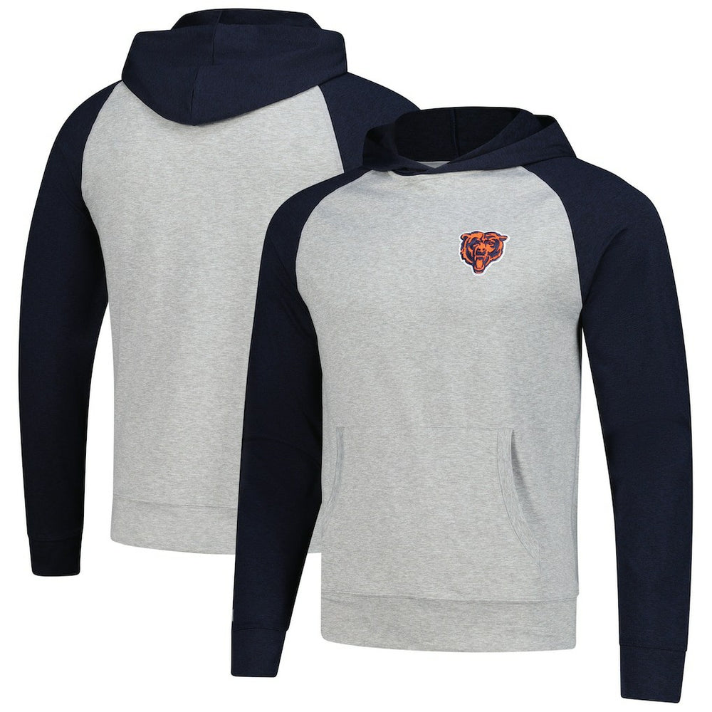 Chicago Bears Antigua Urgent Pullover Hoodie - Heather Gray/Navy online