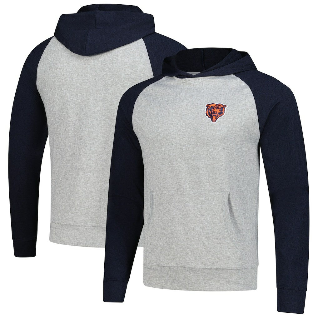 Chicago Bears Antigua Urgent Pullover Hoodie - Heather Gray/Navy online