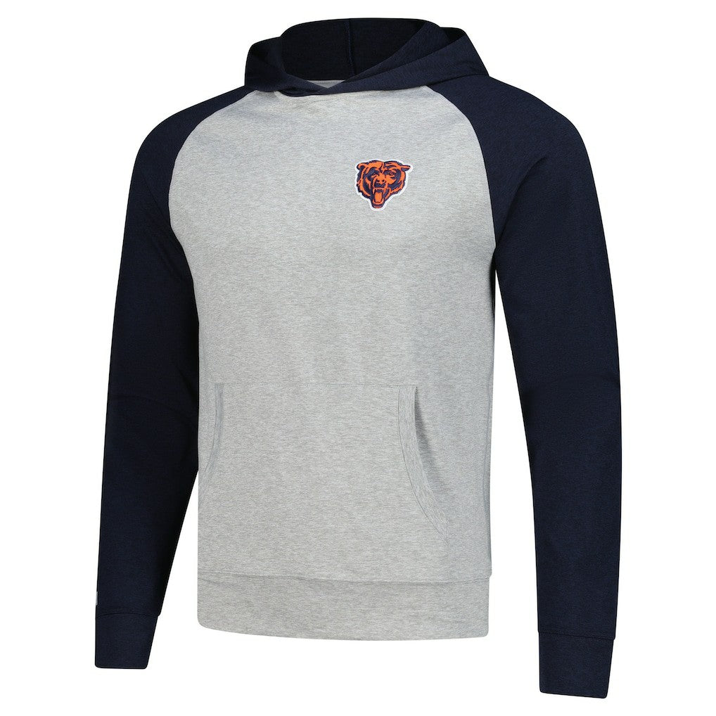 Chicago Bears Antigua Urgent Pullover Hoodie - Heather Gray/Navy online