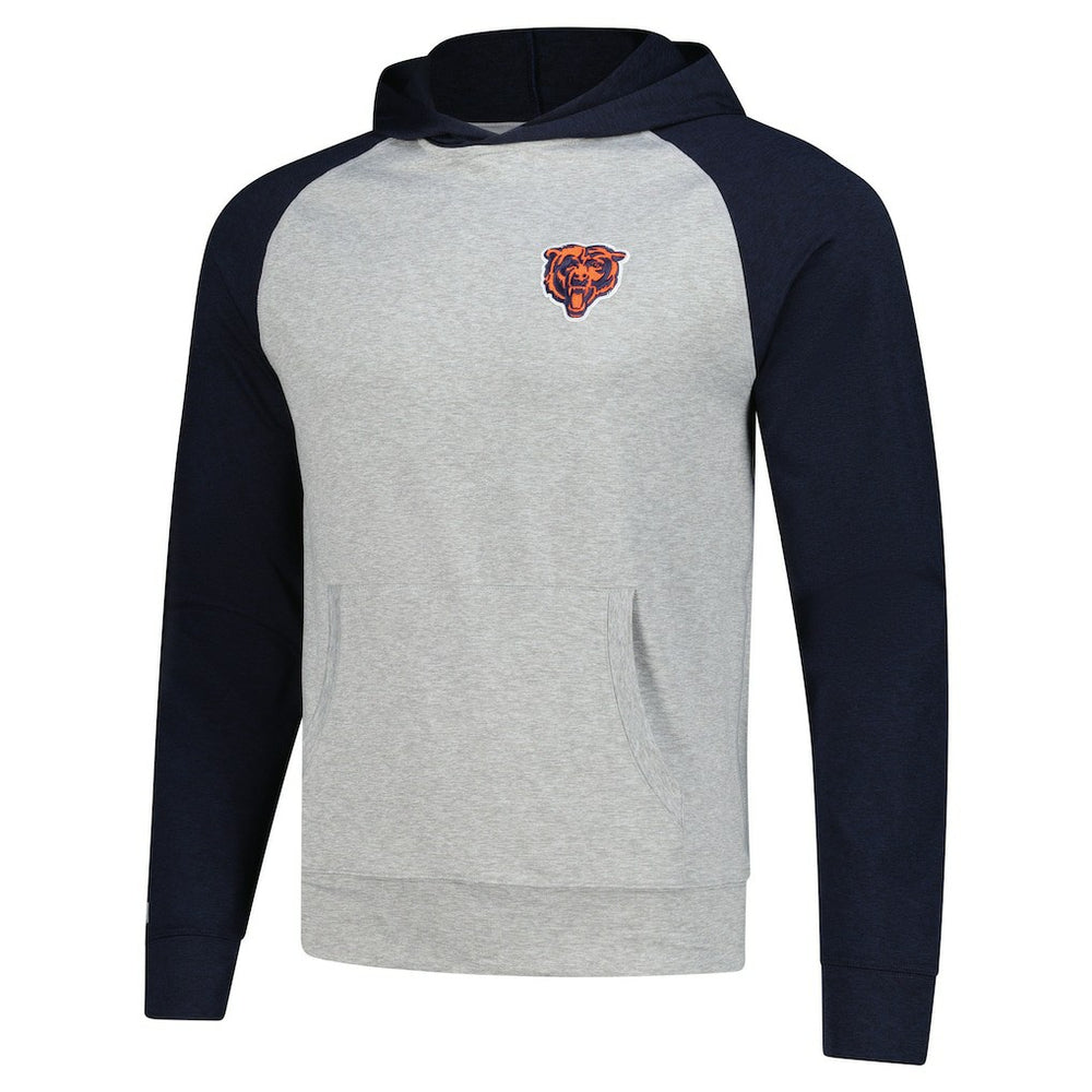 Chicago Bears Antigua Urgent Pullover Hoodie - Heather Gray/Navy online