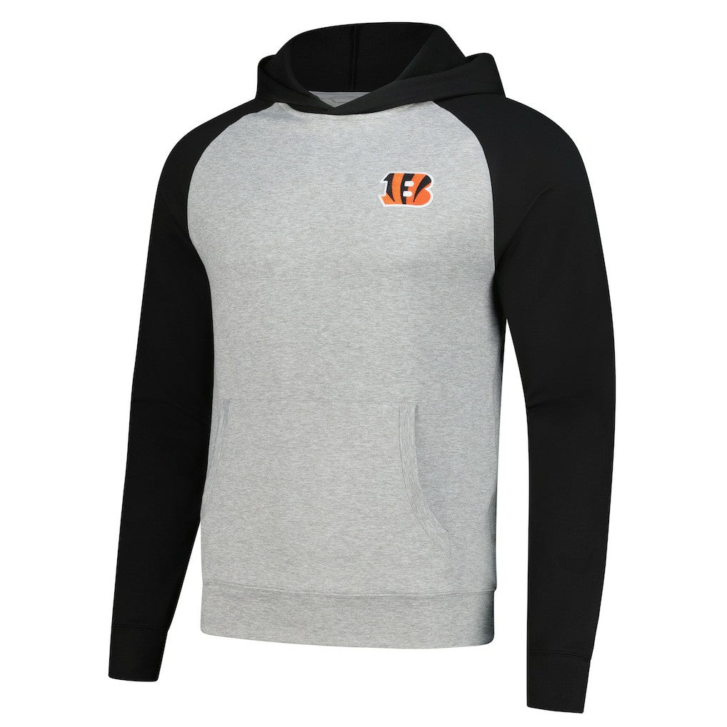 Cincinnati Bengals Antigua Urgent Pullover Hoodie - Heather Gray/Black on sale