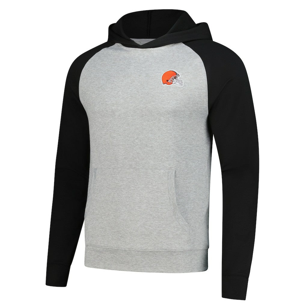 Cleveland Browns Antigua Urgent Pullover Hoodie - Heather Gray/Black outlet