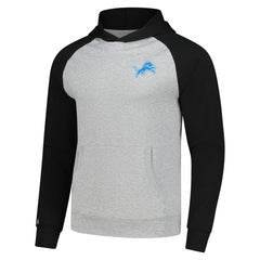 Detroit Lions Antigua Urgent Pullover Hoodie - Heather Gray/Black discount