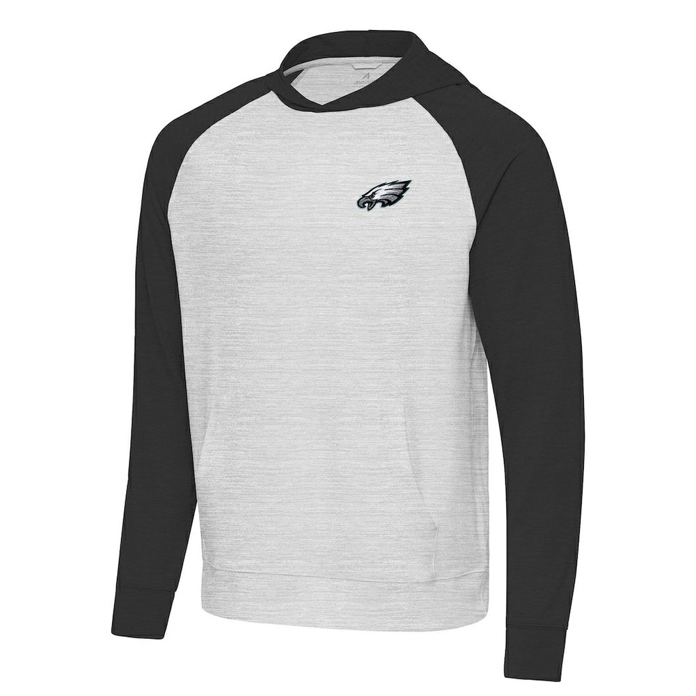 Philadelphia Eagles Antigua Urgent Pullover Hoodie - Black/Heather Gray online