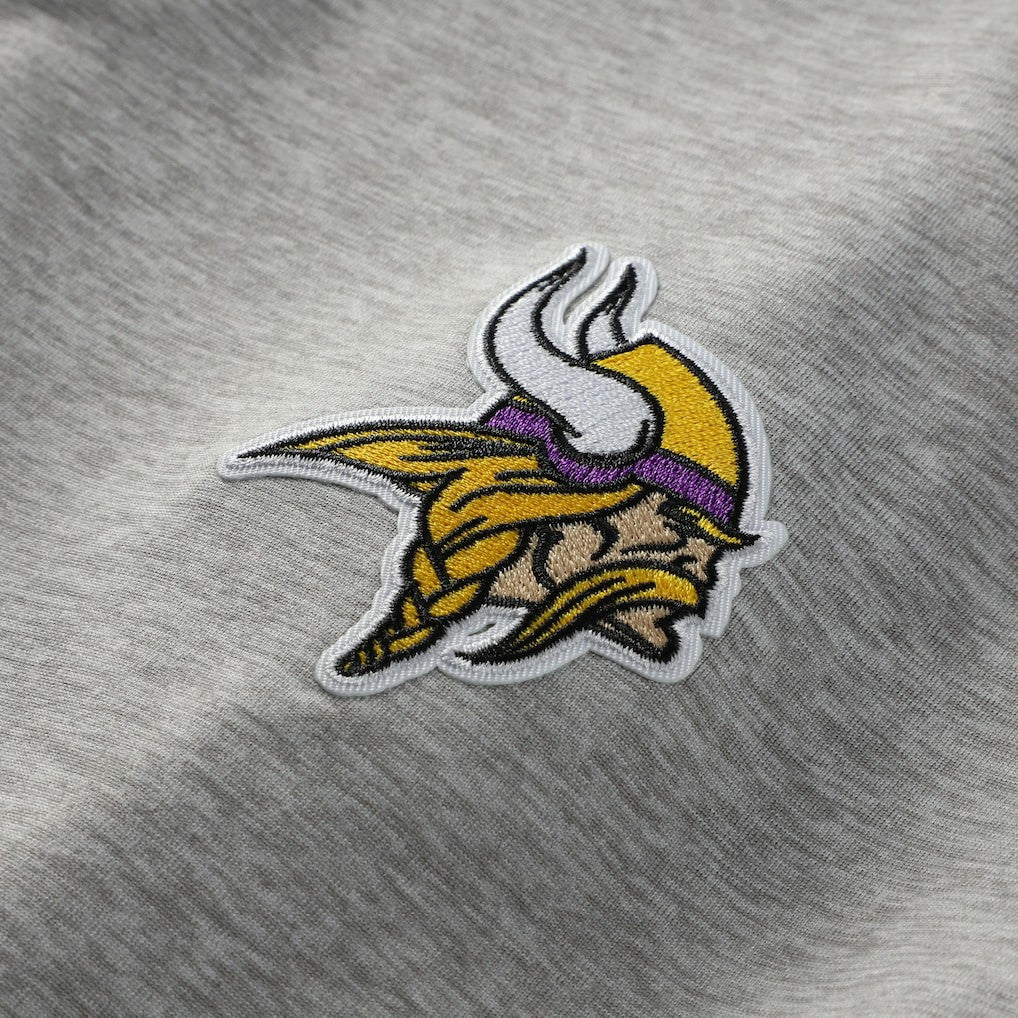 Minnesota Vikings Antigua Urgent Pullover Hoodie - Heather Gray/Purple outlet