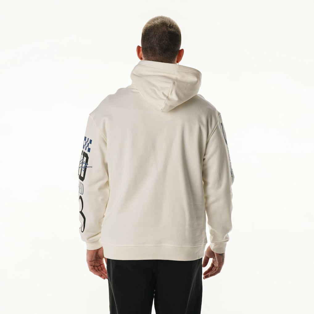 Indianapolis Colts The Wild Collective Unisex Stacked Graphic Sleeve Fleece Hoodie - Cream cheap