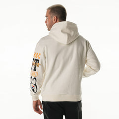 Pittsburgh Steelers The Wild Collective Unisex Stacked Graphic Sleeve Fleece Hoodie - Cream sale