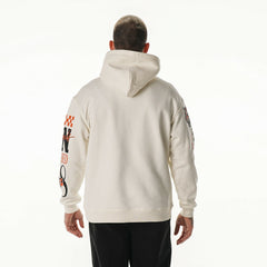Cincinnati Bengals The Wild Collective Unisex Stacked Graphic Sleeve Fleece Hoodie - Cream outlet