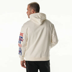 Buffalo Bills The Wild Collective Unisex Stacked Graphic Sleeve Fleece Hoodie - Cream outlet