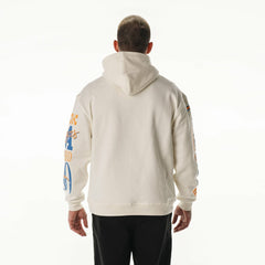 Los Angeles Chargers The Wild Collective Unisex Stacked Graphic Sleeve Fleece Hoodie - Cream outlet