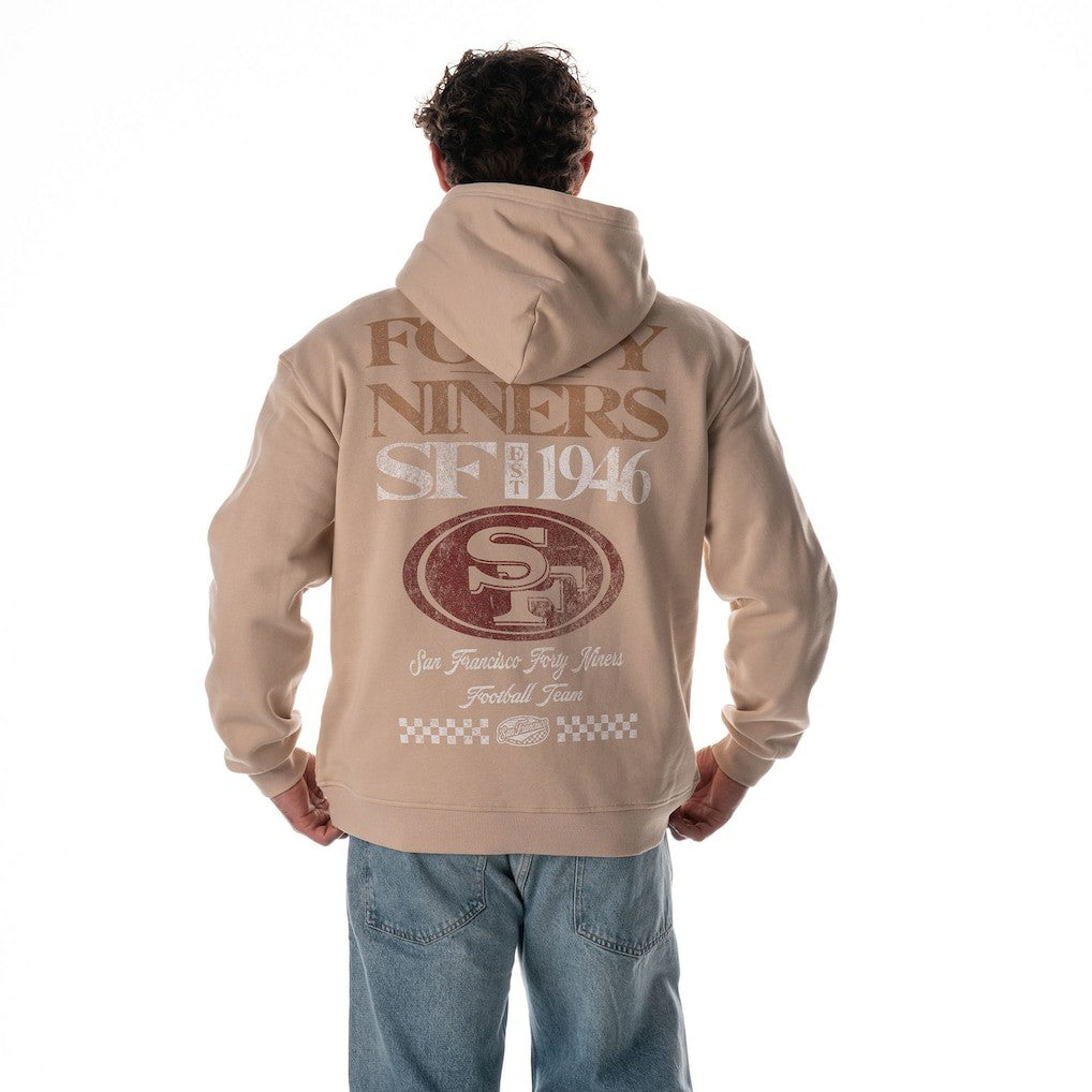 San Francisco 49ers The Wild Collective Unisex Oversized Graphic Fleece Hoodie - Tan outlet