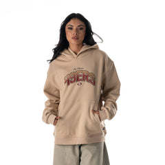 San Francisco 49ers The Wild Collective Unisex Oversized Graphic Fleece Hoodie - Tan outlet