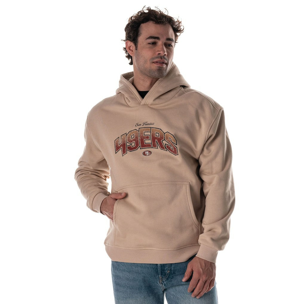 San Francisco 49ers The Wild Collective Unisex Oversized Graphic Fleece Hoodie - Tan outlet