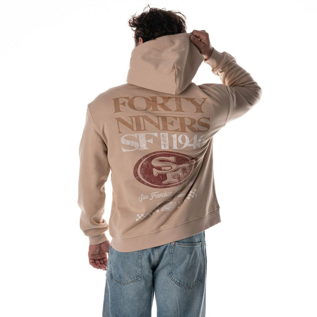 San Francisco 49ers The Wild Collective Unisex Oversized Graphic Fleece Hoodie - Tan outlet