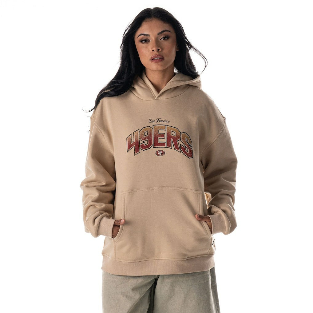 San Francisco 49ers The Wild Collective Unisex Oversized Graphic Fleece Hoodie - Tan outlet