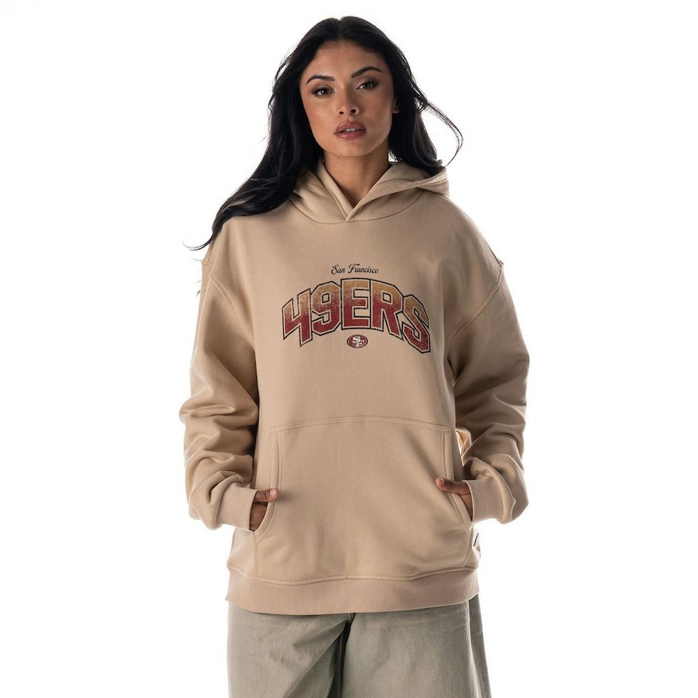 San Francisco 49ers The Wild Collective Unisex Oversized Graphic Fleece Hoodie - Tan outlet