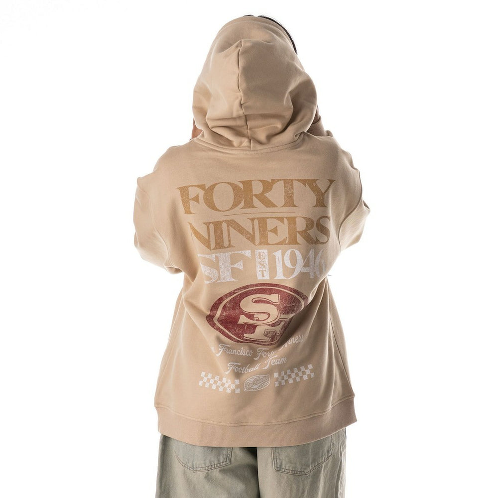 San Francisco 49ers The Wild Collective Unisex Oversized Graphic Fleece Hoodie - Tan outlet
