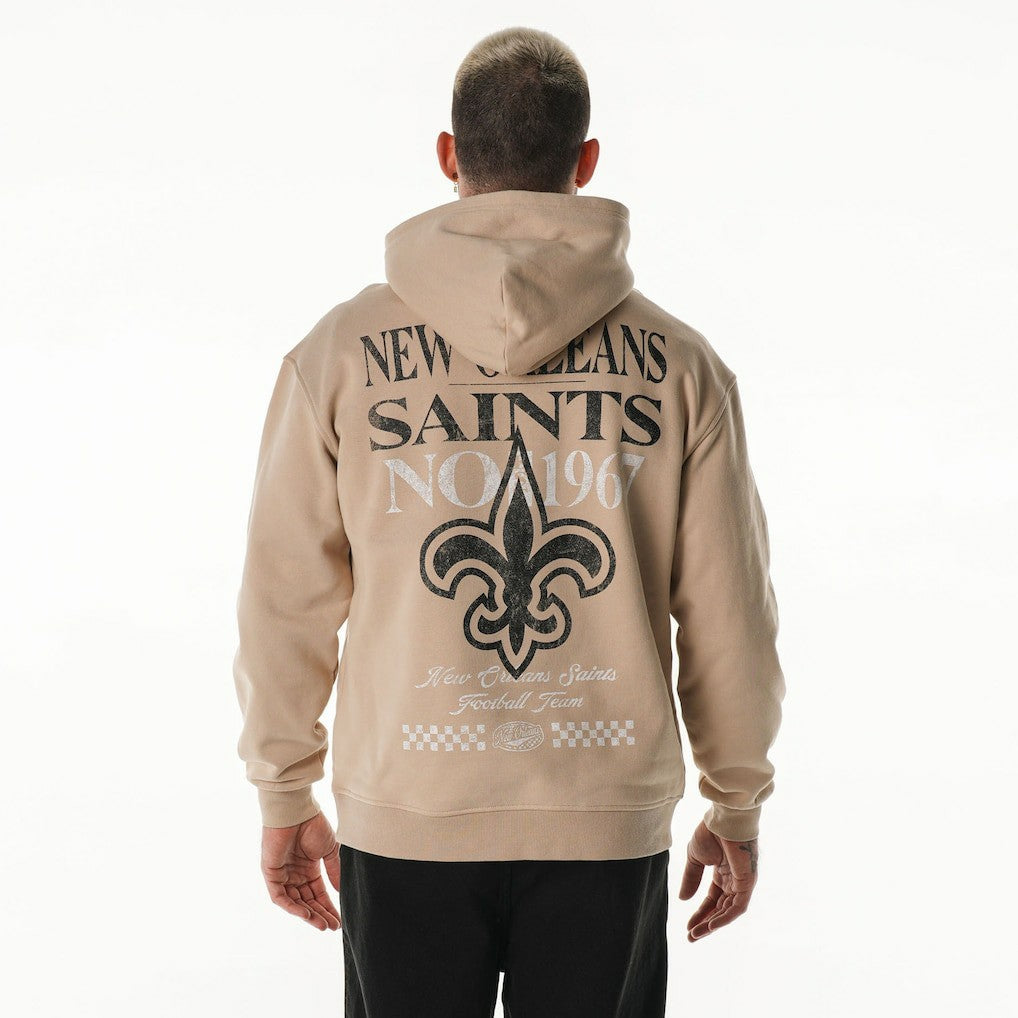 New Orleans Saints The Wild Collective Unisex Oversized Graphic Fleece Hoodie - Tan online