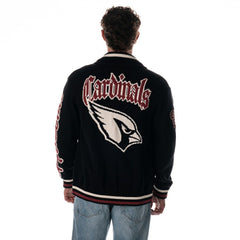 Arizona Cardinals The Wild Collective Unisex Jacquard Full-Zip Sweater - Black cheap
