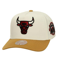 Chicago Bulls Ochre Dusted Double Two-Toned Pro Crown Adjustable Hat - Cream cheap
