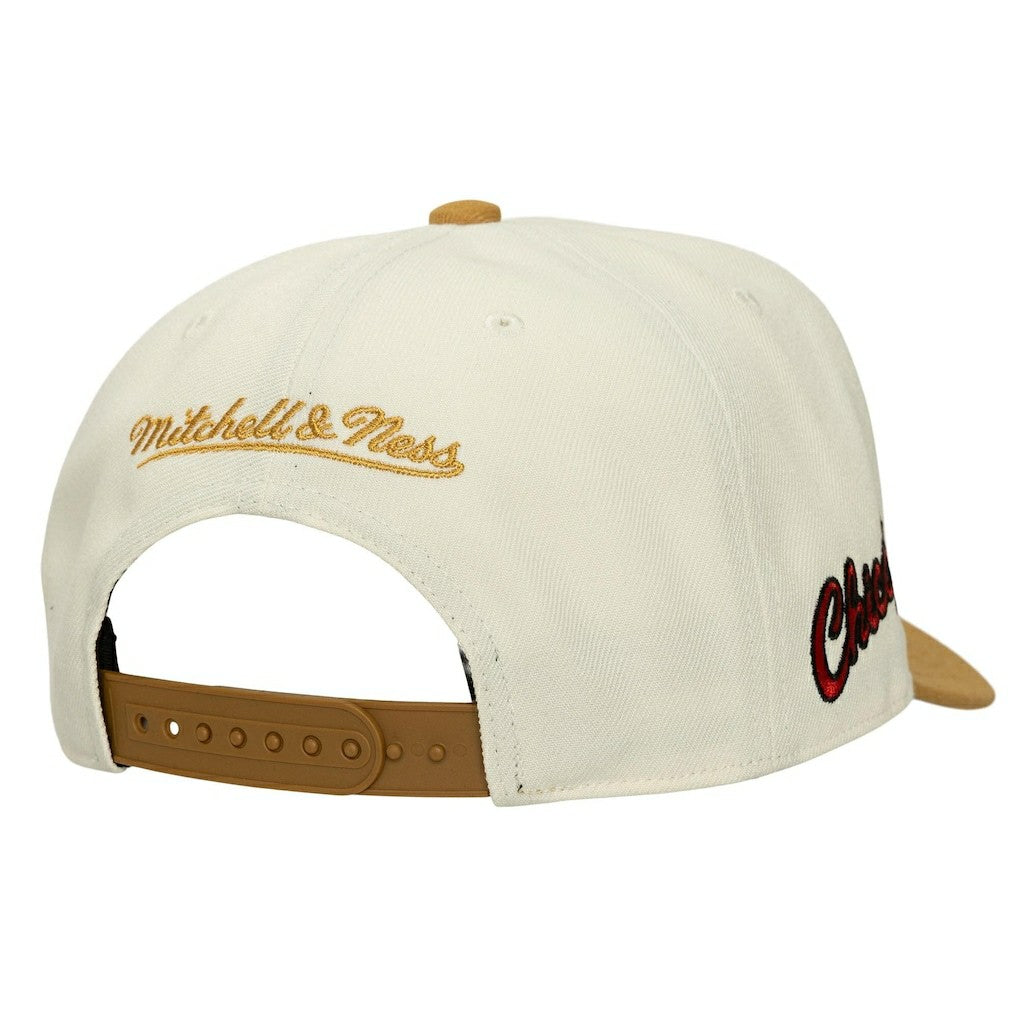 Chicago Bulls Ochre Dusted Double Two-Toned Pro Crown Adjustable Hat - Cream cheap
