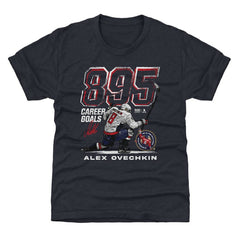 Alexander Ovechkin Washington Capitals 500 Level Youth NHL All-Time Leading Goal Scorer Grunge T-Shirt - Navy T-shirts