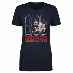 Alexander Ovechkin Washington Capitals 500 Level Women's NHL All-Time Leading Goal Scorer Outline T-Shirt - Navy T-shirts