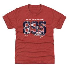 Alexander Ovechkin Washington Capitals 500 Level Youth NHL All-Time Leading Goal Scorer Overlay T-Shirt - Red T-shirts