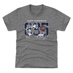 Alexander Ovechkin Washington Capitals 500 Level Youth NHL All-Time Leading Goal Scorer Overlay T-Shirt - Gray T-shirts