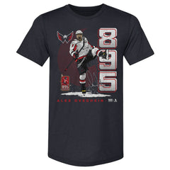 Alexander Ovechkin Washington Capitals 500 Level NHL All-Time Leading Goal Scorer Tri-Blend Vertical T-Shirt - Navy T-shirts
