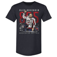 Alexander Ovechkin Washington Capitals 500 Level NHL All-Time Leading Goal Scorer Tri-Blend The Shot T-Shirt - Navy T-shirts