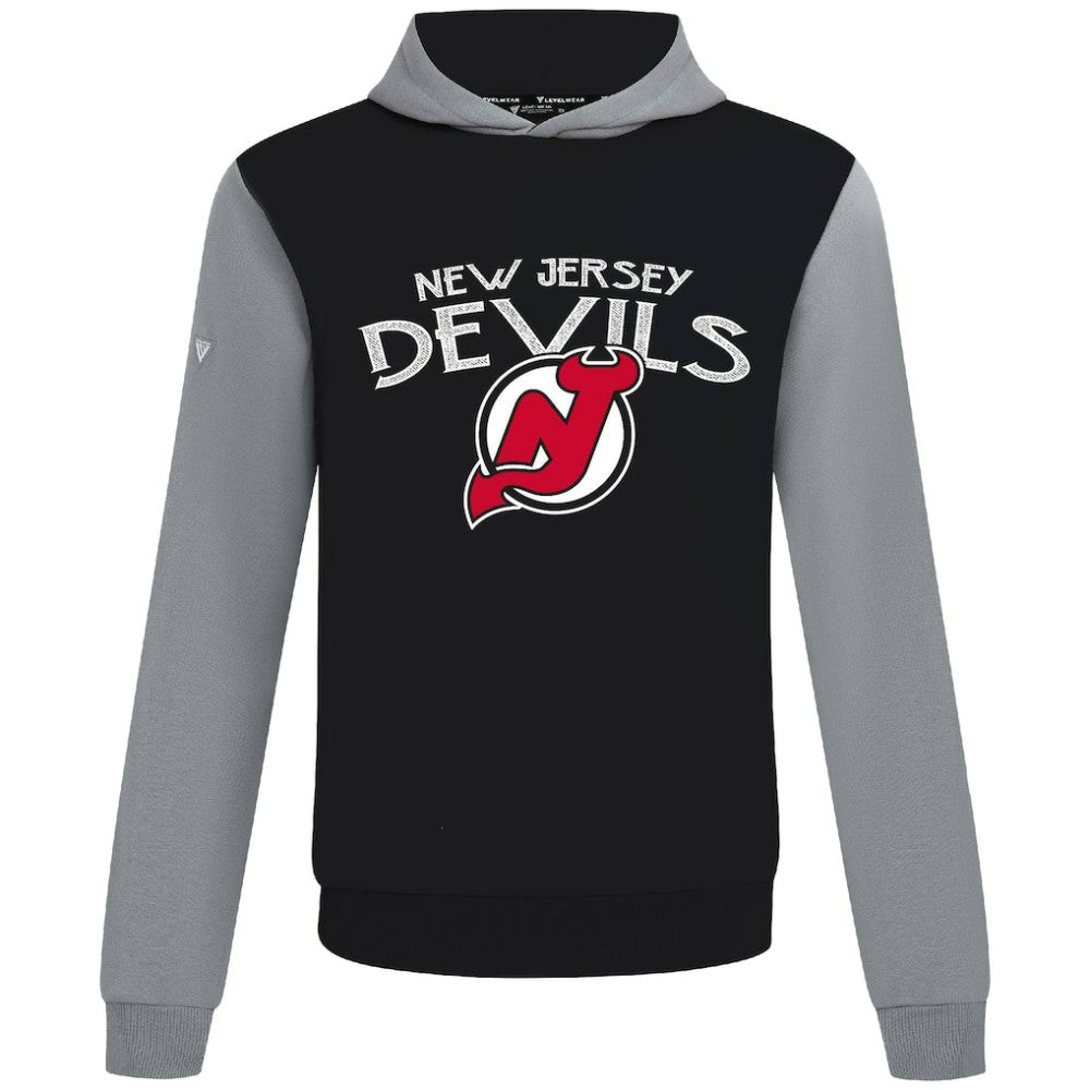 New Jersey Devils Levelwear Ultimate Mission Pullover Hoodie - Black/Gray Jerseys