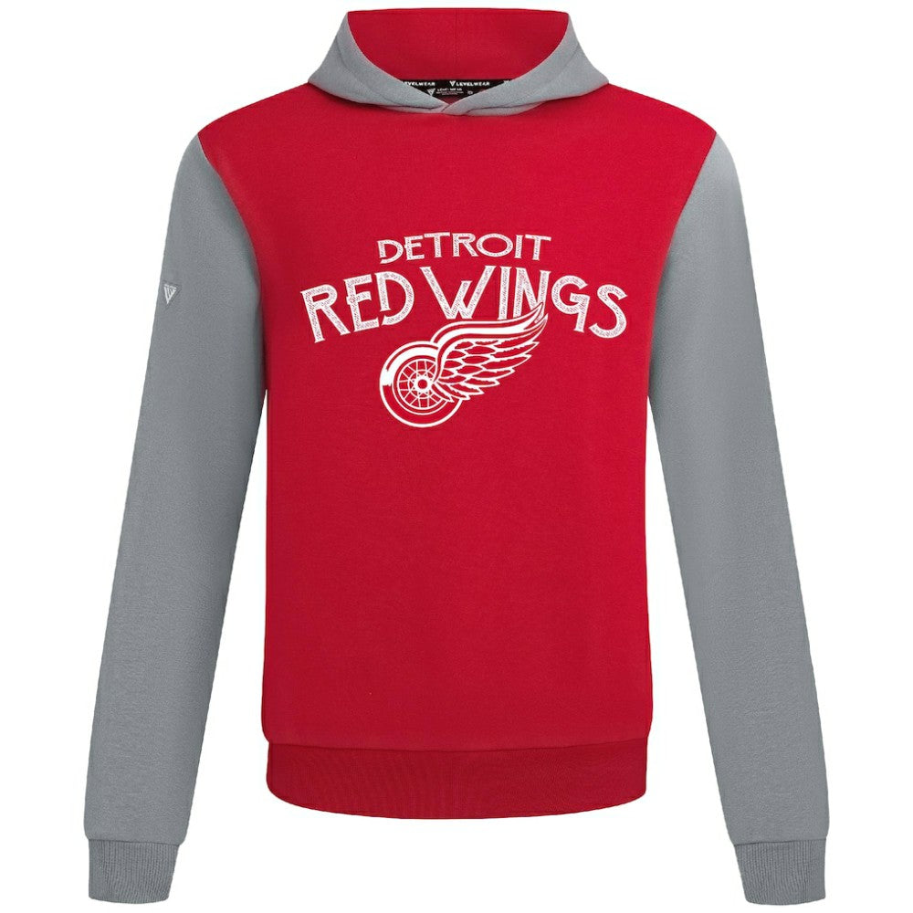 Detroit Red Wings Levelwear Ultimate Mission Pullover Hoodie - Red/Gray Hoodies