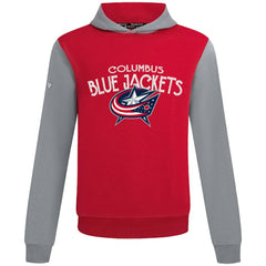 Columbus Blue Jackets Levelwear Ultimate Mission Pullover Hoodie - Red/Gray Hoodies