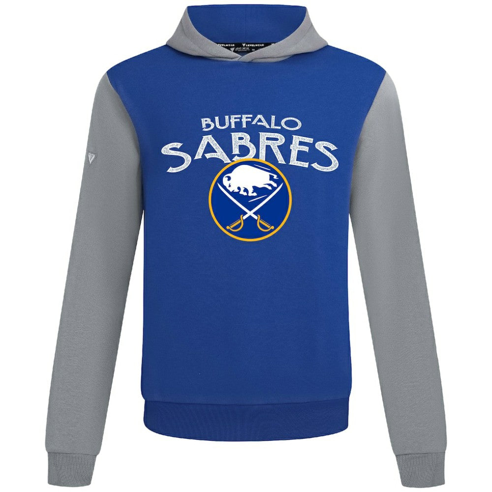 Buffalo Sabres Levelwear Ultimate Mission Pullover Hoodie - Royal/Gray Hoodies