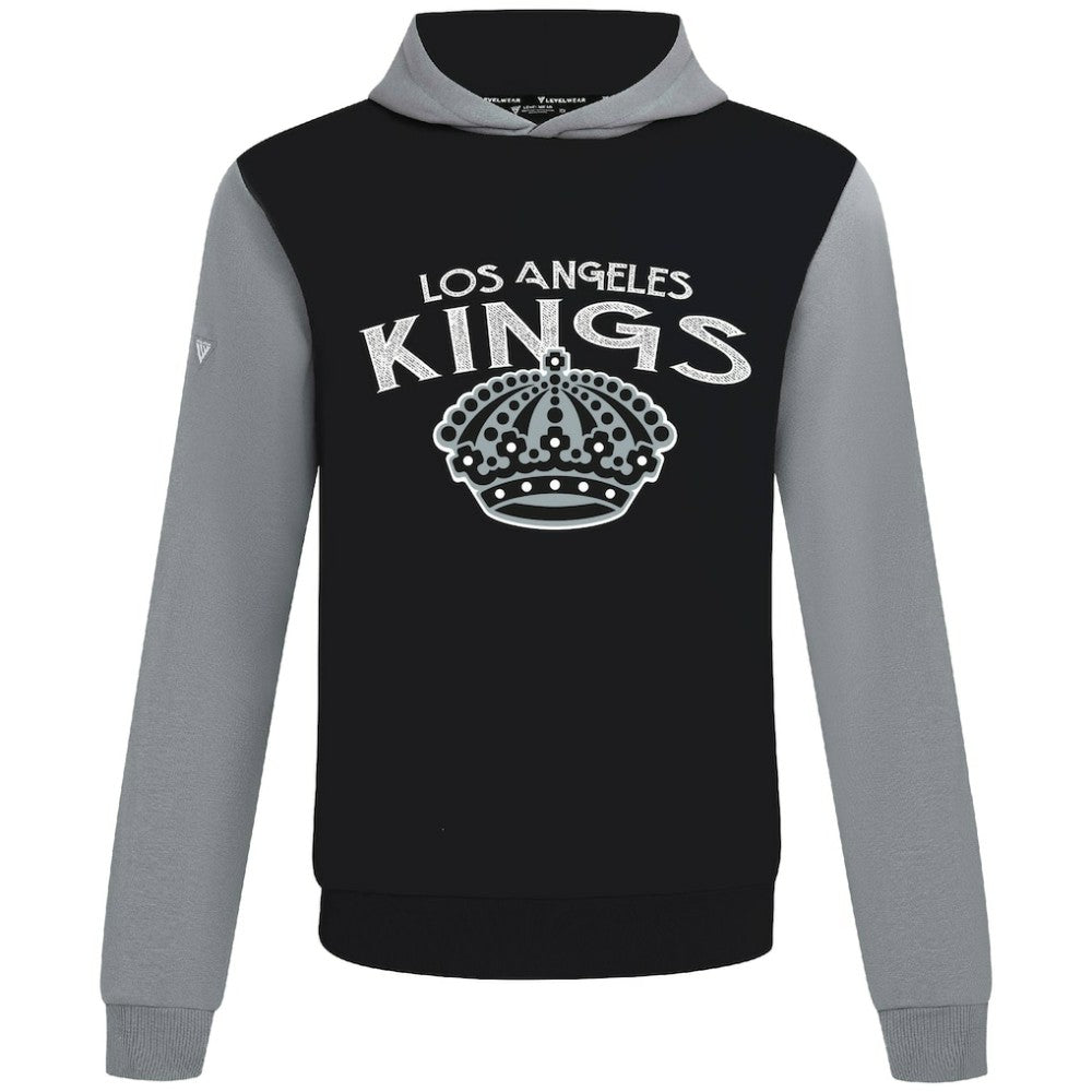 Los Angeles Kings Levelwear Ultimate Mission Pullover Hoodie - Black/Gray Hoodies
