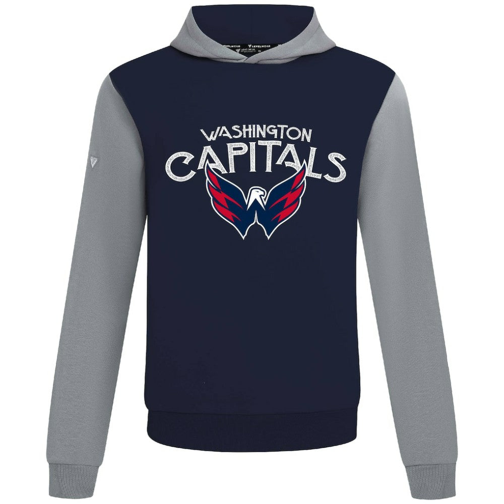 Washington Capitals Levelwear Ultimate Mission Pullover Hoodie - Navy/Gray Hoodies