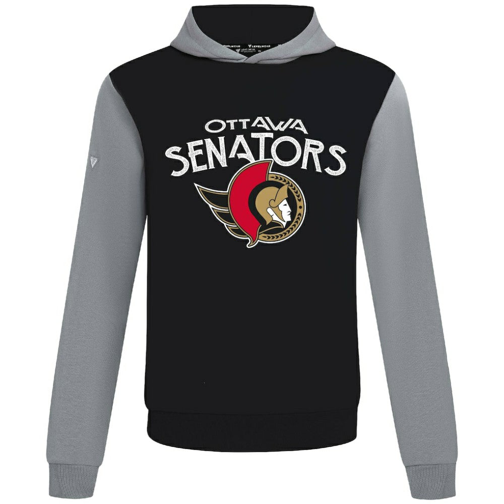 Ottawa Senators Levelwear Ultimate Mission Pullover Hoodie - Black/Gray Hoodies