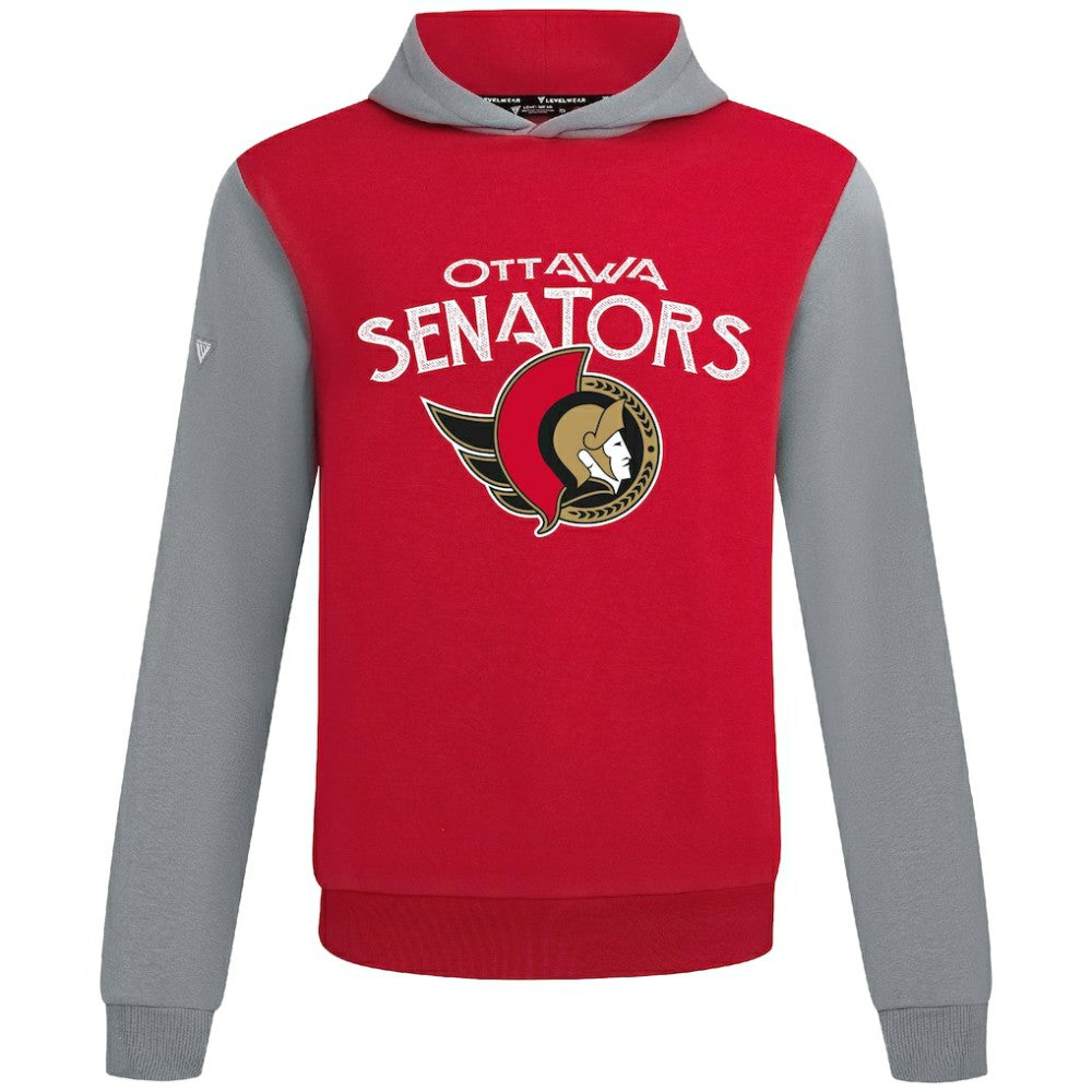 Ottawa Senators Levelwear Ultimate Mission Pullover Hoodie - Red/Gray Hoodies