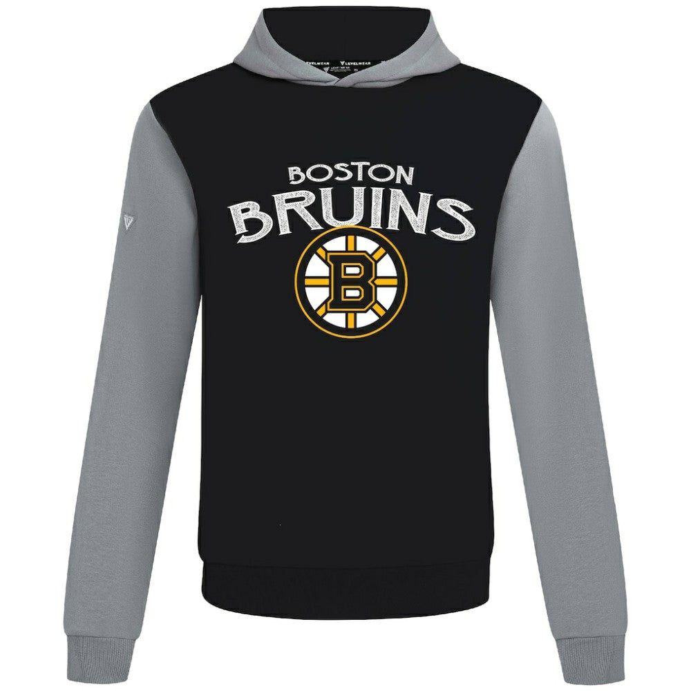 Boston Bruins Levelwear Ultimate Mission Pullover Hoodie - Black/Gray Hoodies