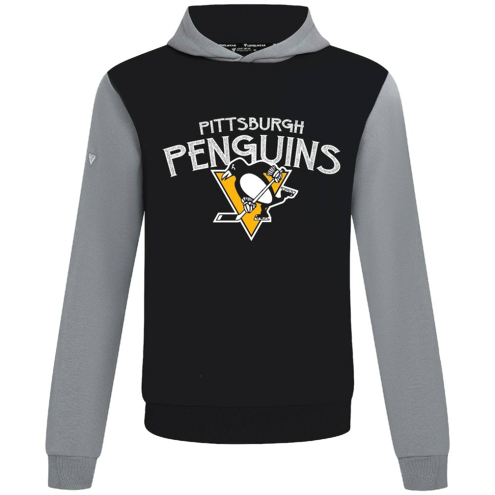 Pittsburgh Penguins Levelwear Ultimate Mission Pullover Hoodie - Black/Gray Hoodies