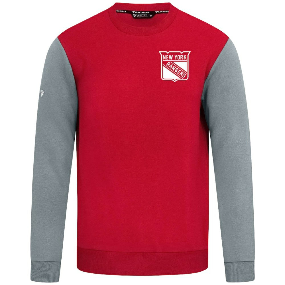 New York Rangers Levelwear Ultimate Response Sweatshirt - Red/Gray Sweatshirts