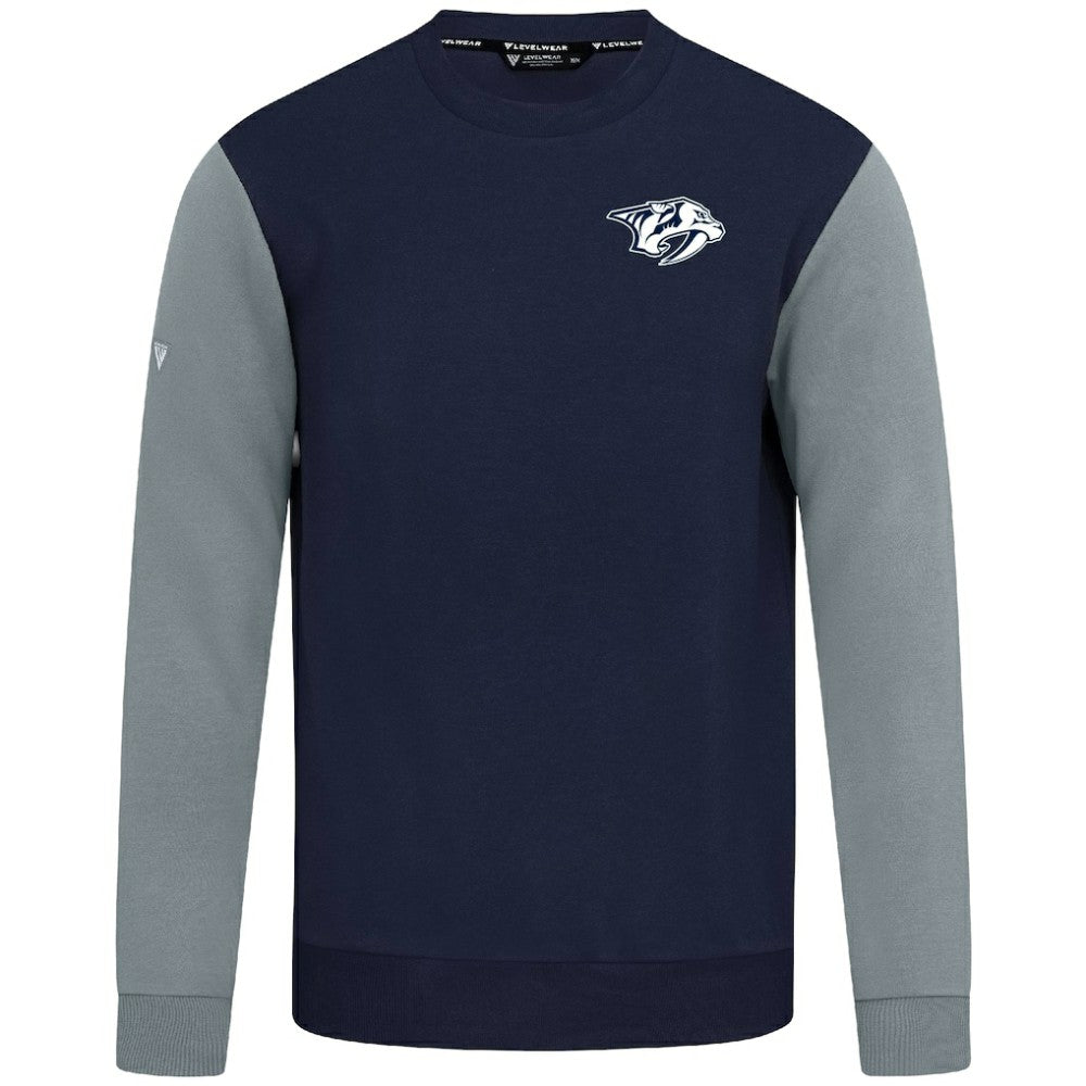 Nashville Predators Levelwear Ultimate Response Sweatshirt - Navy/Gray Sweatshirts